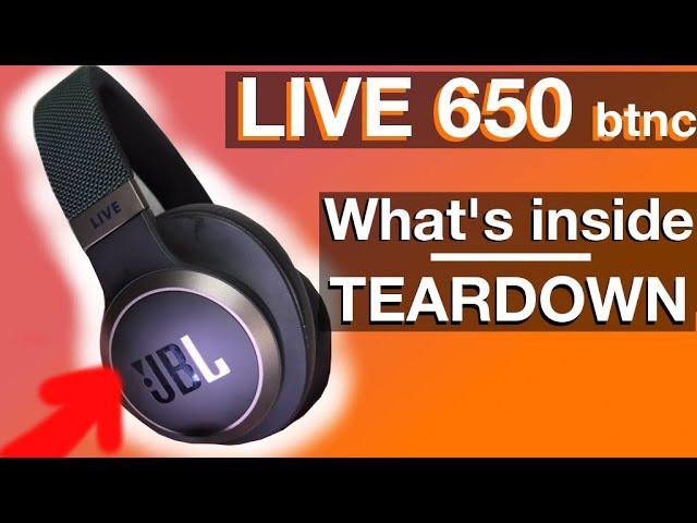 Looking inside JBL LIVE650btnc Bluetooth Headphones (TEARDOWN)