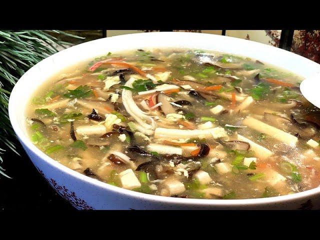 159. 五分钟就能轻松搞定的酸辣开胃，无敌好喝的酸辣汤 Hot and Sour Soup