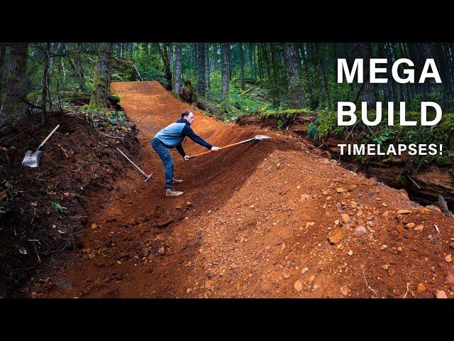 MEGA FREERIDE Line Comes To LIFE! Trail Building Timelapses