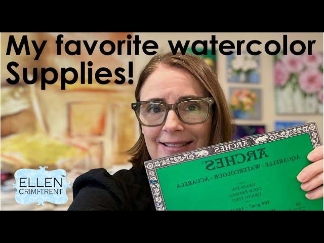 All my favorite Watercolor Supplies!