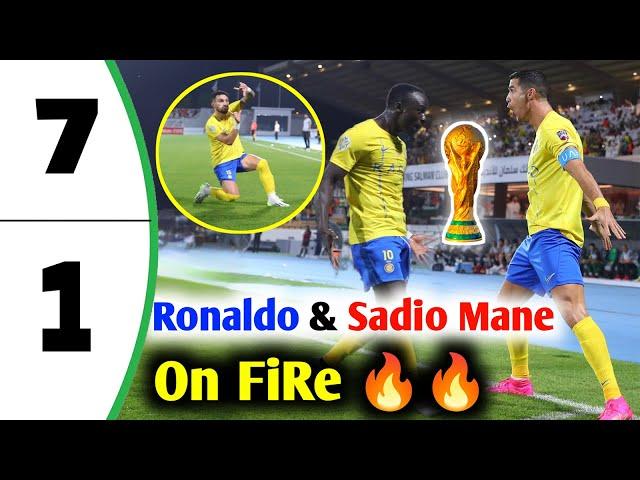 Ronaldo Super Hattrick - Al-Nassr vs Al-Okhdood 7-1 - Sadio Mane Goals -All Goals & Highlights 2025