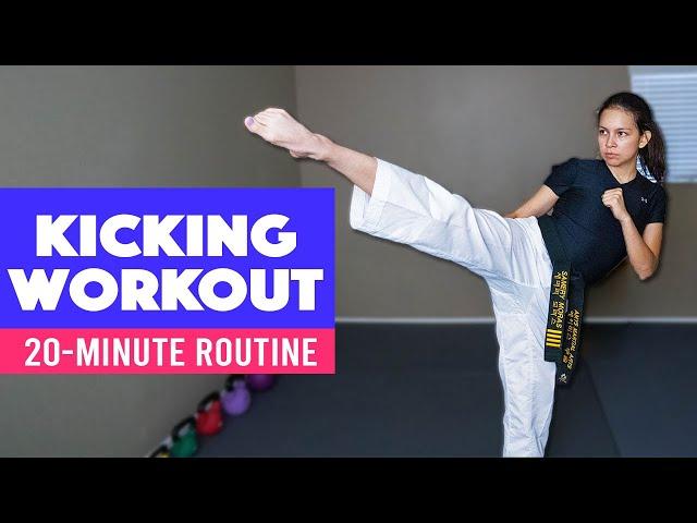 20-min Kicking Combination At-Home Workout | Taekwondo Follow-Along Routine