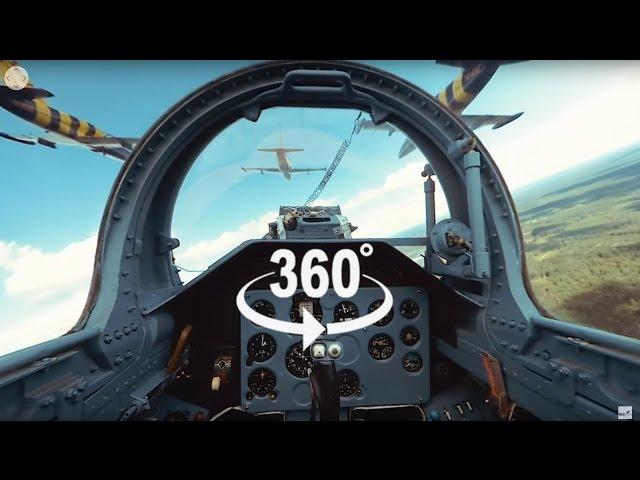 Fighter Jet Formation Flying 360° video - 6 Jets!