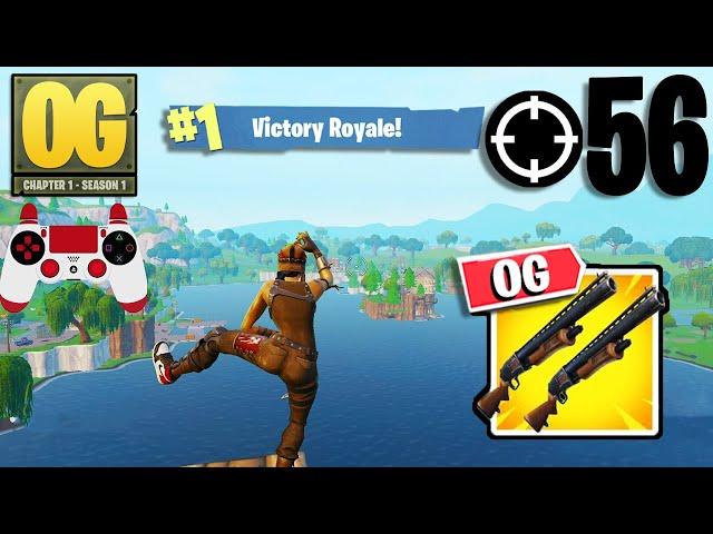 56 Elimination Solo Vs Squads Gameplay Wins (Fortnite OG Chapter 1 Season 1 PS4 Controller)