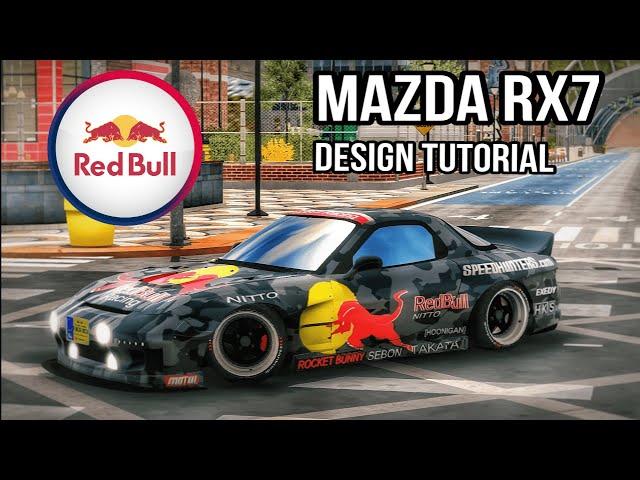 Mazda RX7 Redbull Racing Camo Livery Tutorial | Car Parking Multiplayer