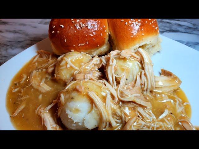 Easy Crockpot Chicken & Gravy