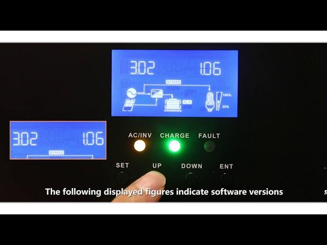 SRNE hybrid solar inverter- Introduction to boot-up and display