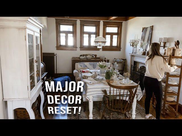 Spring Decor Refresh Decorate with Me: Adding Blue Vintage Decor to the Dining Room! #trending