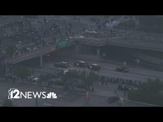 LA protests turn violent; Phoenix protestors hold peaceful demonstration