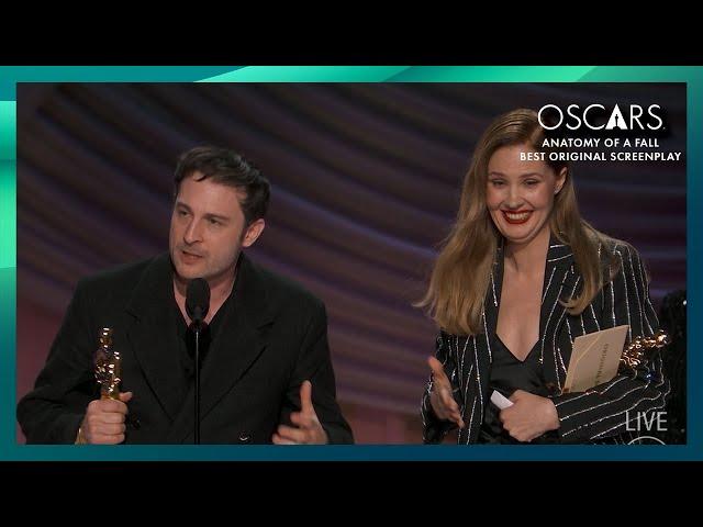 'Anatomy of a Fall' Wins Best Original Screenplay | 96th Oscars (2024)