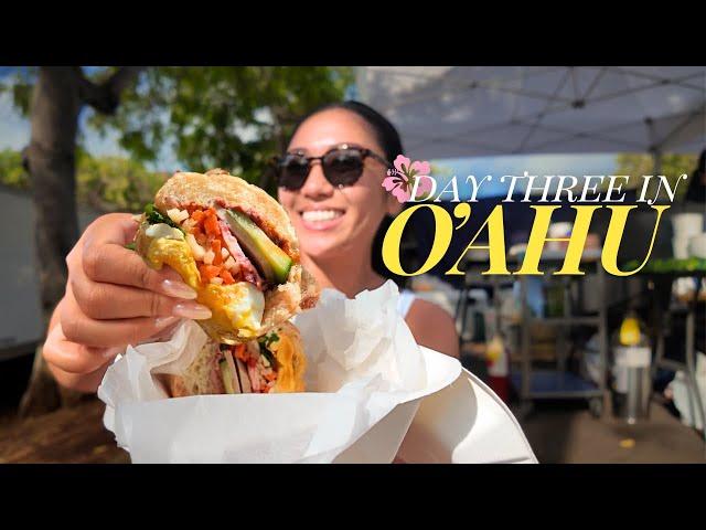 O'AHU VLOG - Day 3: farmers market, pickleball, and free oxtail?!