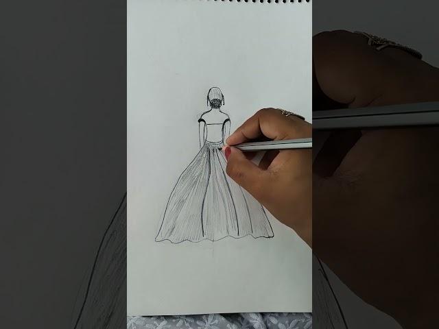 girl back side drawing #Crafter-Kavya #crafter #diy #youtubeshort #design #shorts