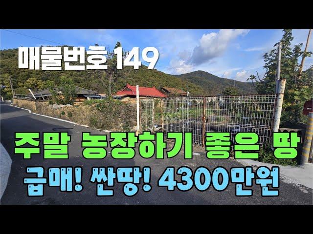 [매물번호 149]주말농장하기 좋은 땅, 급매, 싼땅, 4300만원 #밀양부동산 #밀양촌집 #밀양전원주택 #촌집 #전원주택