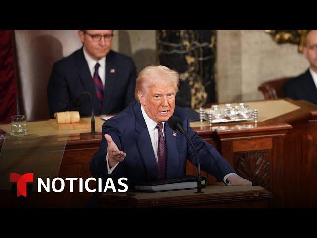 Trump exhibe la bandera del tema migratorio en su mensaje a la nación | Noticias Telemundo