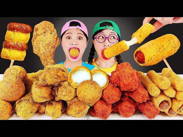 Fried Chicken Mukbang 뿌링클 치킨 치즈볼 먹방 DONA 도나