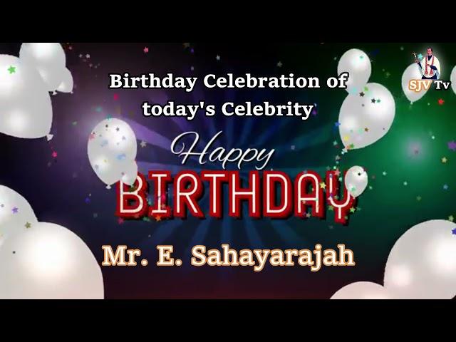 Birthday celebration of today's Celebrity - 15.09.2021 Mr. E. Sahayarajah