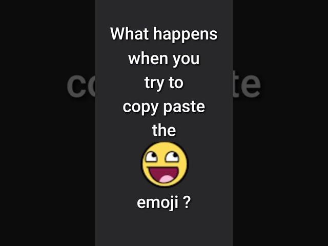 So I tried to copy paste the epic face in the comments... #shorts