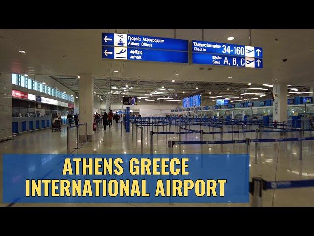 Athens Greece International Airport (ATH) Terminal Walk January 2024