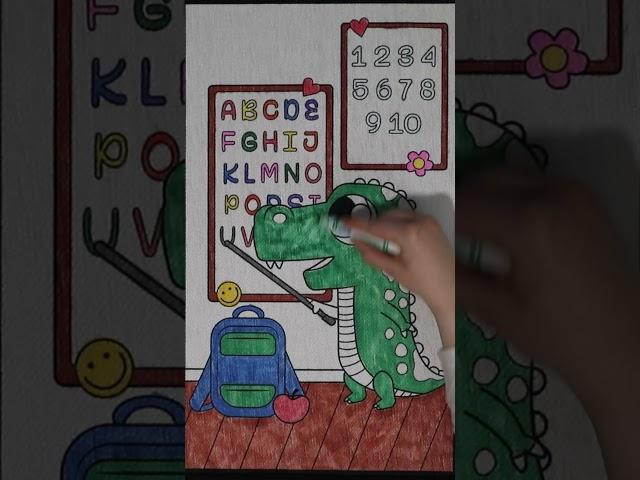 Coloring Sarcosuchus ABC's with Coloring Rugs