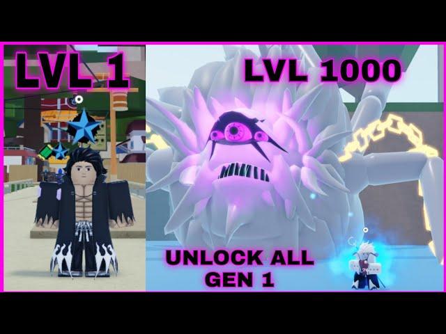 Noob To Pro | I Reached Level 1000 And Unlock All Gen 1 Tailed Spirit Max Level In Shindo Life - EP1