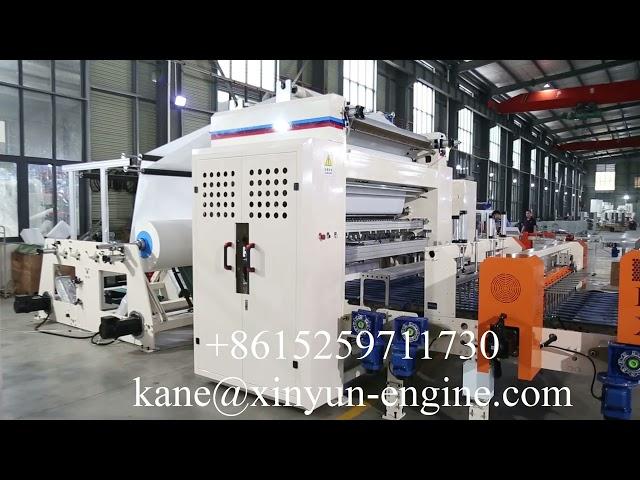 Fully automatic facial tissue paper making folding machine with auto transfer unit