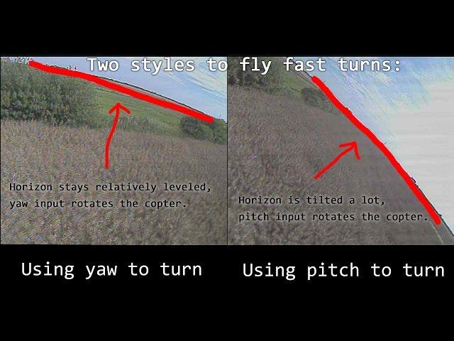 FPV racing: Yaw turns vs. pitch turns: How do you do it?