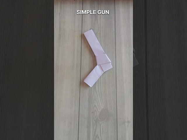 SIMPLE GUN ORIGAMI| TUTORIAL| HOW TO MAKE A PAPER GUN| CRAFT| WEAPON| STEP BY STEP FOLDING| ART