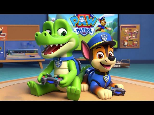 Crocky Plays - Paw Patrol World With Mighty Pups - Kids Game