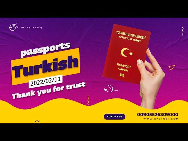 Turkish passport for our clients 11.02.2022