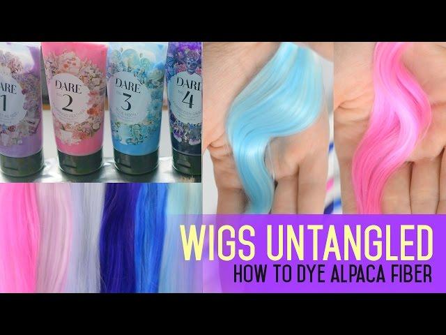 Wig Making for Dolls - How to dye alpaca fiber