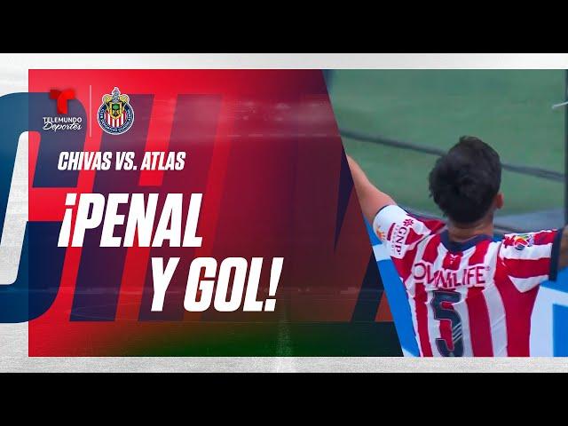 Víctor Guzmán marca el primer gol por la vía penal - Chivas vs. Atlas 1-0 | Telemundo Deportes