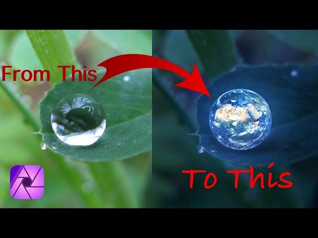 The Earth Droplet - Affinity Photo Manipulation iPad Pro