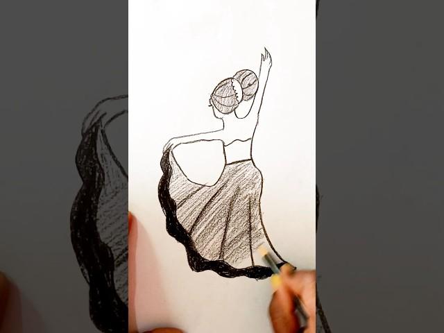 girl drawing easy step by step for beginners By Devi Arts #shorts #youtubeshorts #shortsfeed