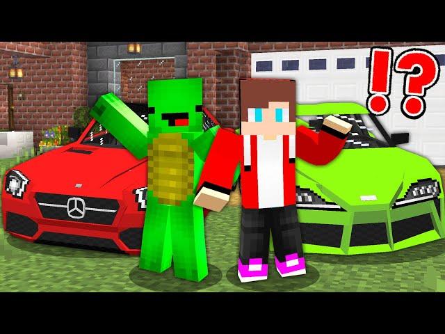 WHICH Car Is Better JJ CAR vs Mikey CAR? - in Minecraft Funny Challenge Maizen Mizen JJ and Mikey