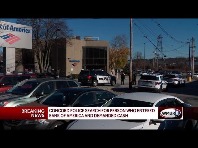 Concord police search for alleged bank robber