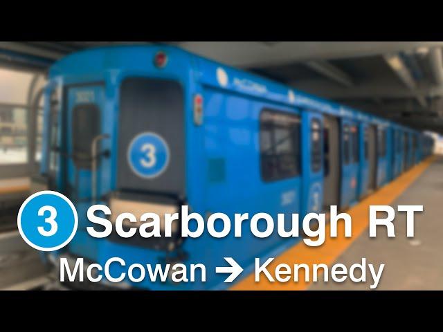 4K60 - TTC Line 3 Scarborough RT (McCowan to Kennedy) - Full Route