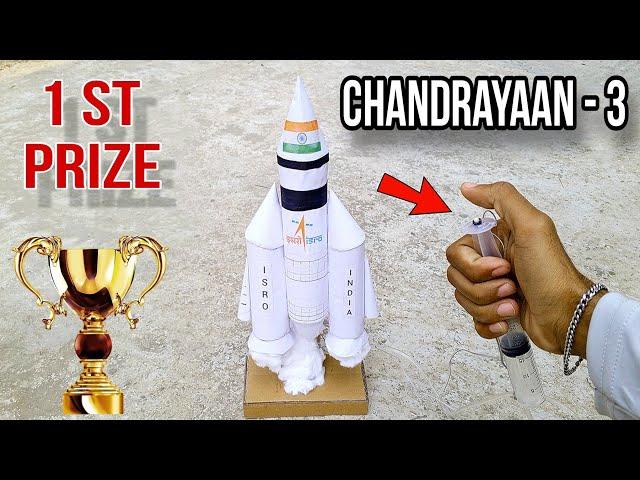 Chandrayaan-3 working model | Chandrayaan for school project | rocket launching - science project