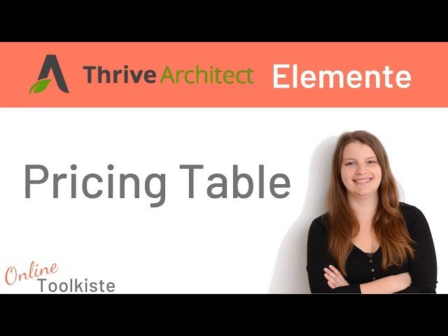 Das Pricing Table Element | Thrive Architect deutsch