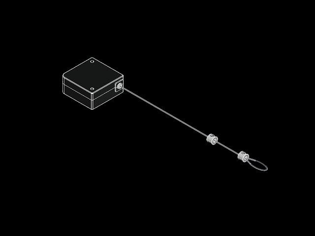 RUIWOR RW4905 Hold the rope for the time being Retractable Security Cable/ Pull Box With Lasso Loop