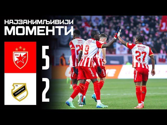 Crvena zvezda - Čukarički 5:2, highlights