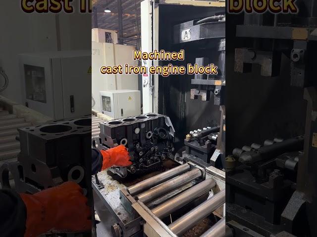 Machined cast iron engine block#shorts