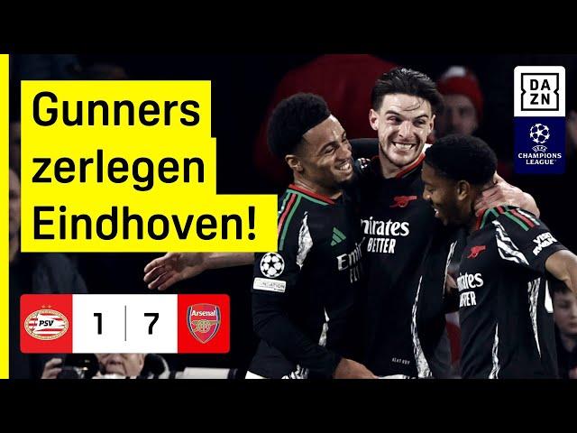 PSV Eindhoven - FC Arsenal | UEFA Champions League | DAZN Highlights