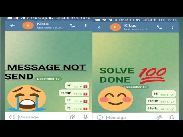 Telegram msg not send problem solve