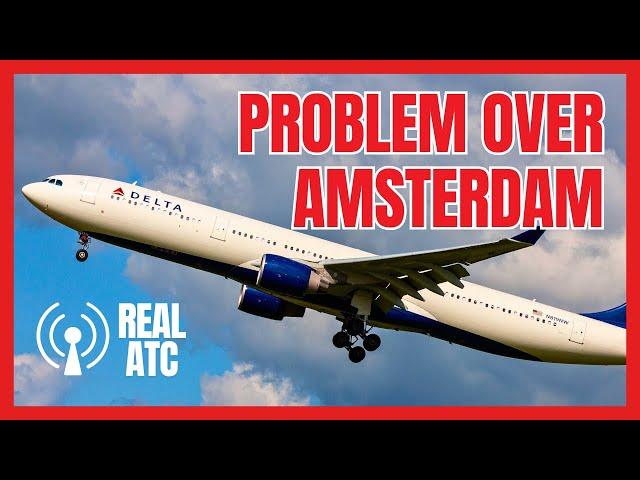 Delta A330 Returns to Amsterdam After Gear Malfunction | ATC Audio