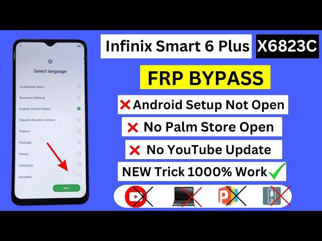 Infinix Smart 6 Plus FRP Bypass Without Pc | New Trick | Infinix X6823C Google Account Bypass 2025