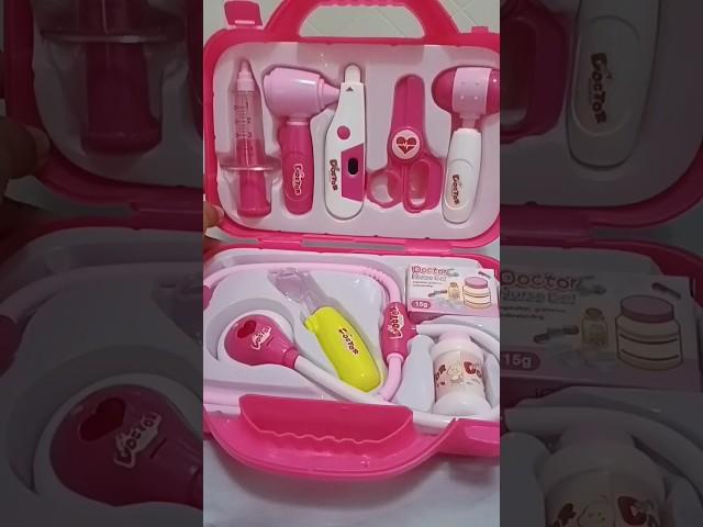 Satisfying with Unboxing Pink Medical Kit Doctor Set||ASMR Toys#miniature #doctorsettoys