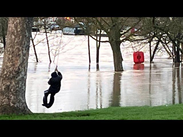 Flooding in Evesham Worcestershire Jan 2024