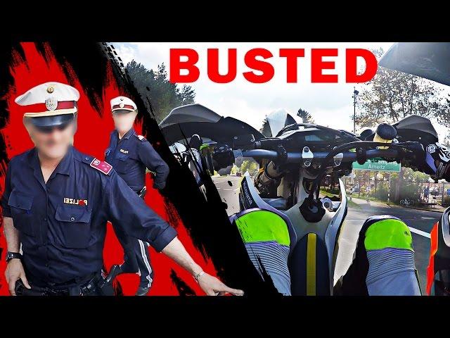 Wheelie in front of police - BUSTED!