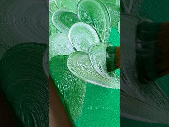 Easy Drawing Idea | Green Heart – Relaxing Abstract Art Therapy 
