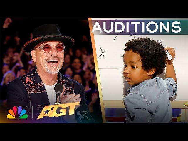 GENIUS 2-Year-Old Baby Dev Is AGT's Youngest Mathematician! | Auditions | AGT 2024